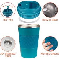 Taza de Café Roja de 380mL Termo de Acero Inoxidable 304 Portátil Antibacteriano para Coche - details 33