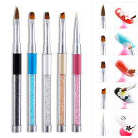Pincel de diamantes de imitación de cristal para decoración de uñas, bolígrafo para sombreado, dibujo tallado y diseños florales - details 0