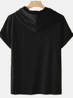 Camiseta de verano manga corta con capucha casual top - details 1