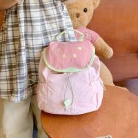 Mochila con cordón de fresa de Color dopamina, mochila de nailon de fruta impermeable de estilo coreano, mochila de viaje de gran capacidad - details 2