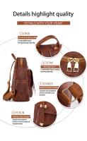Bolso vintage para mujer, mochila de cuero de gran capacidad para viajes diarios, mochila para mujer, compras - details 3