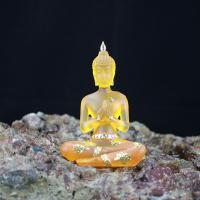 Figuritas de Buda de resina de imitación hechas a mano, estatua de Buda sentado realista, fondo plano transparente, Mini adorno budista para oficina - details 7