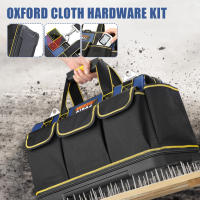 Bolsa de herramientas multifunción 1680D para electricista, bolsa de tela Oxford, bolsa de herramientas de boca ancha, bolsa de almacenamiento impermeable para llave y destornillador - details 8