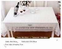 Orgullosas fundas protectoras de papel pintado semitransparente Ence blanco y rosa para fiestas de bodas, manteles bordados, paños de cocina, - details 5