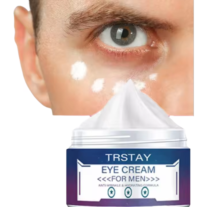 Crema para ojos reafirmante antiarrugas para día y noche para hombre, cuidado de la piel, ojeras, líneas finas hinchadas, arrugas faciales - 1