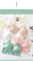 Ropa interior de mujer de talla grande, anti-luz, con encaje en la espalda y envoltura honda en el pecho. - details 0