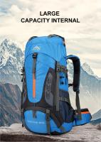 Mochila de camping para hombres y mujeres, bolsa de viaje impermeable de 70 litros para senderismo al aire libre, montañismo - details 1