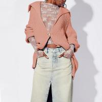 Chaqueta suéter holgada de talla grande con solapa de moda para mujer nueva de invierno 2024 - details 4