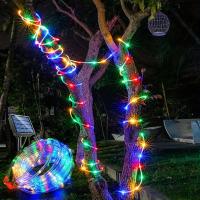 Luz solar de tubo exterior, 21,95 metros, 200 luces LED, con mando a distancia, 8 modos externos de cuerda - details 7