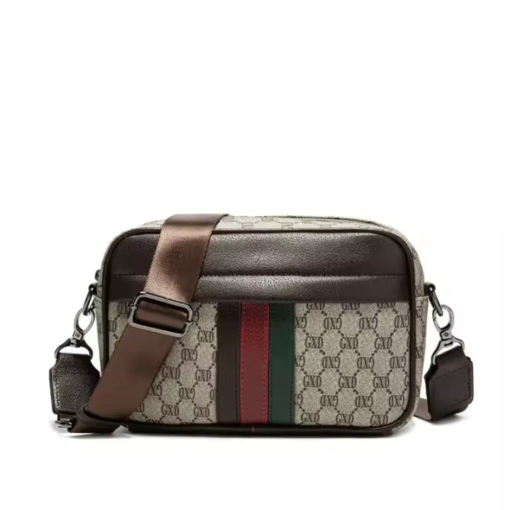 Bolso de hombro de piel sintética para hombre joven, bandolera resistente al agua, para fiesta, negocios, informal, para móvil, - 1