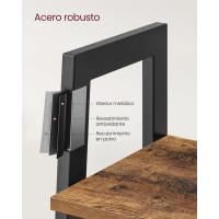 Estantería de 5 Niveles, Librería Industrial, Fácil de Montar, para Salón, Dormitorio, Cocina, Marrón Rústico y Negro LLS45X - details 22
