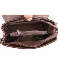 Bolso de hombro de cuero PU para mujer, bandolera de gran capacidad con solapa pura, Simple, a la moda, Color sólido - details 21