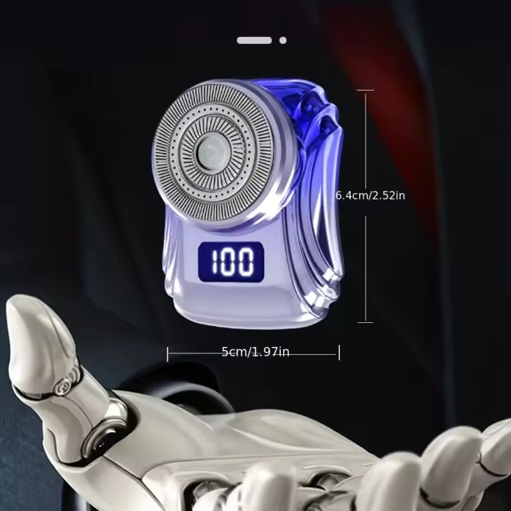 Afeitadora portátil para hombre, maquinilla de afeitar para coche, Mini afeitadoras de bolsillo, maquinilla de afeitar eléctrica recargable por Usb, resistente al agua, afeitadora en seco y húmedo para viaje a bordo - 1