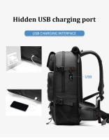 Mochila de Viaje Impermeable 17 Pulgadas para Laptop de Negocios con Bolsa de Zapatos Separada - details 7