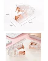 Grapadora de oro rosa a la moda, carpeta de escritorio, libro, grapas de papel, removedor de grapas, perforadora, suministros de encuadernación para escuela y oficina - details 7