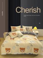 Juego de funda de edredón de terciopelo con funda de almohada, ropa de cama gruesa y cálida de invierno, edredón doble, tamaño Queen, Color sólido - details 0