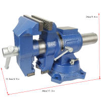 Banco multifunción de hierro fundido, Banco Industrial pesado, varillas de tornillo giratorio para amoladora de superficie, 44x12,5x24cm, 5 pulgadas - details 1