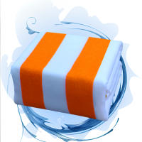 1 toalla de playa grande de rayas tejidas de colores, manta de cubierta de toalla de baño, piscina esencial gruesa, suave y altamente absorbente, toalla de viaje, baño, natación y camping, 70,87x35,43 pulgadas, decoración moderna para el baño, tela durade - details 4