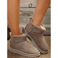 Botas de nieve de lana de oveja auténtica para hombres y mujeres, zapatos cálidos con plataforma Bo Cut, botas cortas de cuero para invierno, nuevas en 2023 - details 11