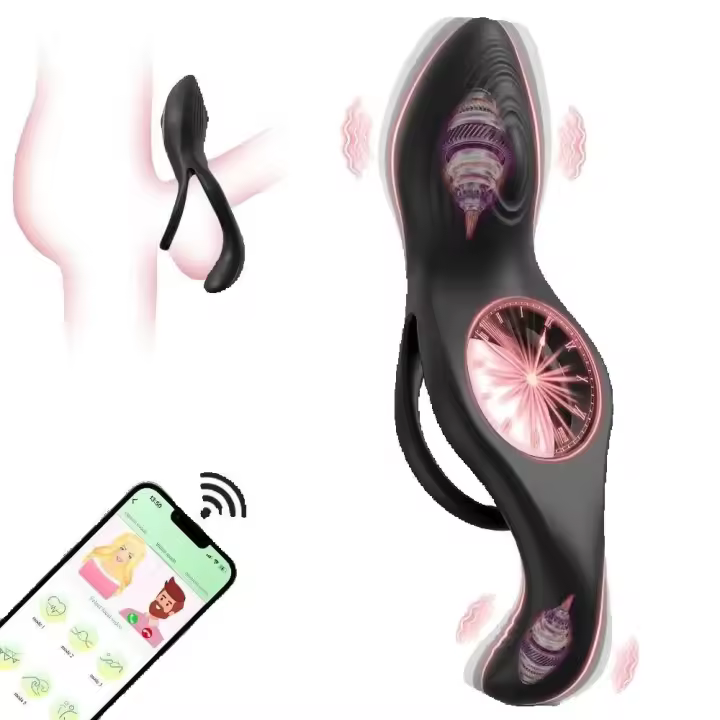 Leten 10 vibración anillo vibrador APP vibrador perineo punto G estimulador de clítoris juguetes sexuales para hombres mujeres 18+ - 1