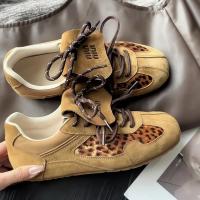 Zapatos Vulcanizados Con Estampado De Leopardo Marrón Para Mujer, Zapatillas Deportivas Planas Con Cordones Para Exteriores, Zapatillas Informales Cómodas Antideslizantes Para Otoño - details 9