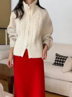 Suéter De Mujer, suéteres De invierno para Mujer, cárdigan Traf, tejido grande para Mujer, Ropa De abrigo De punto holgada De manga larga, Ropa De Mujer - details 13