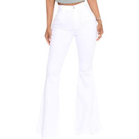 Pantalones acampanados de mezclilla elástica ajustados a la cintura HSF99 Fashion - details 48