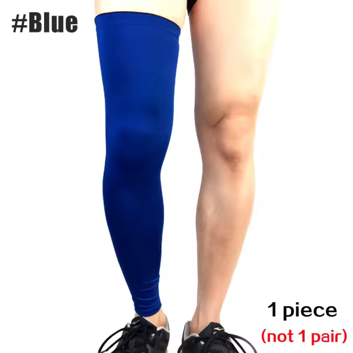Calentadores de compresión para hombre y mujer, medias largas hasta la rodilla, para baloncesto, fútbol, ciclismo, protección UV, 1 piezas - 1