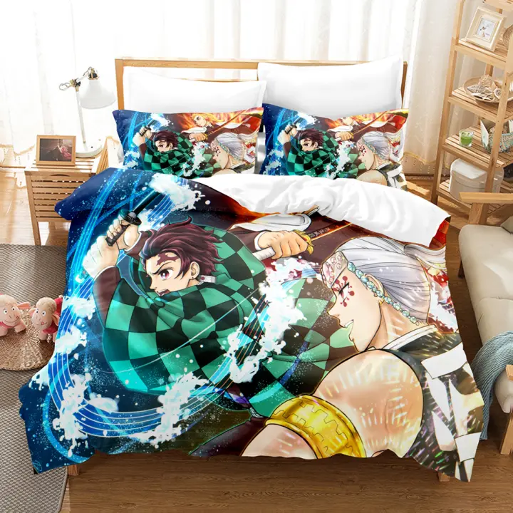 Juego de Ropa de Cama de Anime Demon Slayer Lino de Cama Kamado Nezuko para Niñas Adolescentes - 1