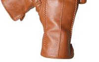 Guantes de piel de oveja para mujer, manoplas cortas de terciopelo fino para pantalla táctil, de cuero, de buena calidad, para invierno, 2226 - details 85