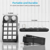 Teclado personalizado, botón de volumen, programación, juegos, intercambio en caliente, negro, 12 teclas, 2 perillas, Bluetooth - details 5