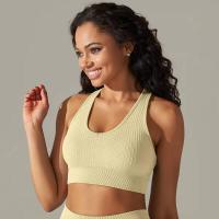 Sujetador deportivo a prueba de golpes para mujer, camiseta sin mangas para correr, ropa interior sexy para fiesta y yoga - details 11