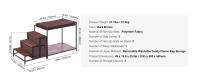 SucceBuy Litera Gris para Mascotas con Escaleras Extraíbles, Percha con Ventana de Varios Niveles para Perros y Gatos, con Almacenamiento y Uso en Interiores, Cómoda Plataforma para Asiento para Mascotas Pequeñas - details 6