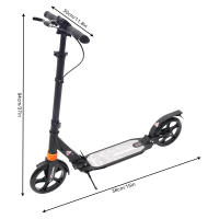 Patinete urbano plegable para adultos, altura ajustable, carga máxima: 120 kg -200mm, ruedas con frenos de disco-carga máxima: 100 kg - details 1