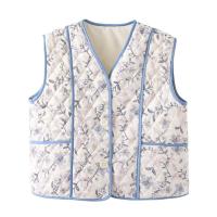 BUNO-Chaleco acolchado con estampado Floral para mujer, Tops retro de estilo nacional, ropa para niña, moda Vintage, otoño e invierno, 2024 - details 3