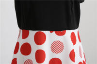 Women plaid print long sleeve vintage a line party dress v neck - details 28