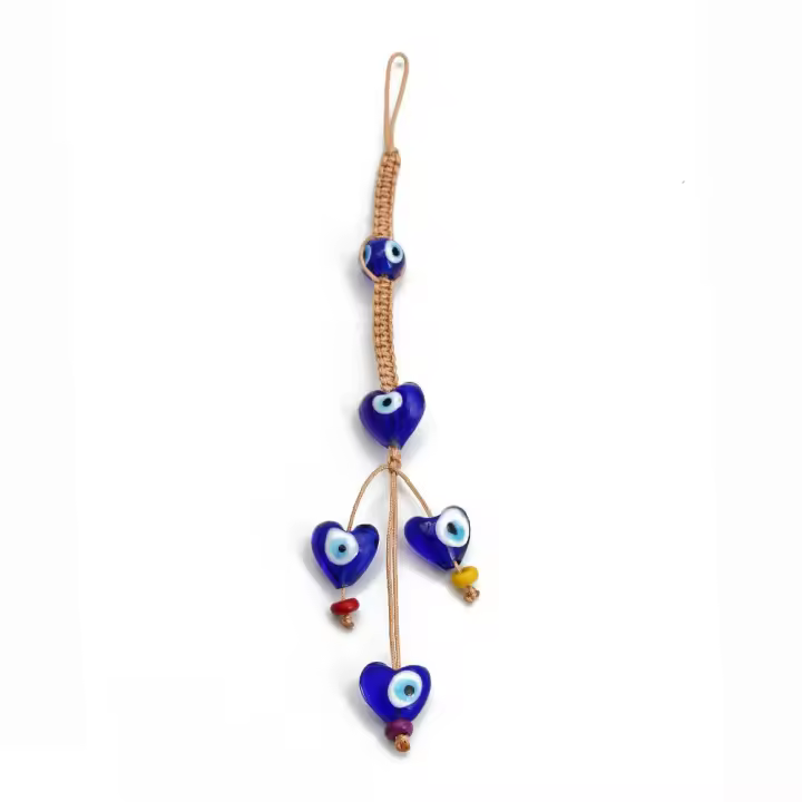 Decoración de cuerda de cadena, correa para teléfono móvil, bolso, llavero de ojo malvado, colgante de pared, colgante de ojo malvado, llavero de cuentas de ojo malvado - 1