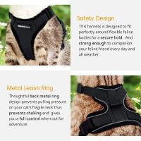 ATUBAN arnés y correa para gatos para caminar, chaleco ajustable suave a prueba de Escape, fácil Control, reflectante transpirable - details 3