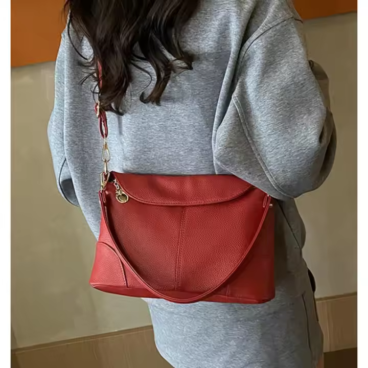 Bolsos de hombro de moda para mujer 2025 primavera lindo bolso bandolera tipo hobo bolso de mano tipo clutch con 2 correas extraíbles - 1