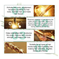 El romero nutre suavemente ilumina el cabello, hidrata y suaviza el aceite esencial para el cuidado del cabello - details 3