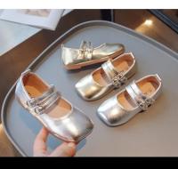 Zapatos de cuero para niños, calzado informal de Color sólido dorado y plateado, a la moda, para primavera y otoño - details 2