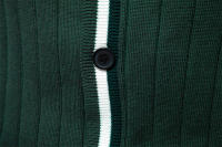 Cárdigan con cuello en V para hombre, suéter de manga larga, Chaqueta de punto con ribete de Color de contraste de moda - details 17
