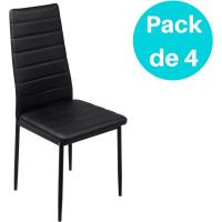 Conjunto de Mesa de Cocina 105x60 + 4 sillas Clasik (Negro-Negro) - details 4