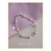 Pulsera de perlas Chips naturales joyería de plata pura cielo estrellado diseño de nicho Simple sentido de alta gama luz para mujer - details 3