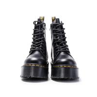 Suelas gruesas con forro polar Botas Dr. Martens, cremalleras laterales, botas cortas de mujer británica, suelas de pastel, botas de trabajo y zapatos de algodón - details 3