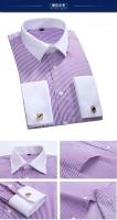 M ~ 6XL vestido francés 2024 blanco nuevo manga larga botón Formal camisa de hombre de negocios Regular Ute gemelos - details 6
