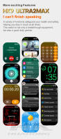 HK9 ultra 2 Max reloj inteligente, dispositivo con inteligencia Artificial IA, detección de frecuencia cardíaca, recordatorio de información, 1GB, AMOLED, novedad de 2024 - details 10