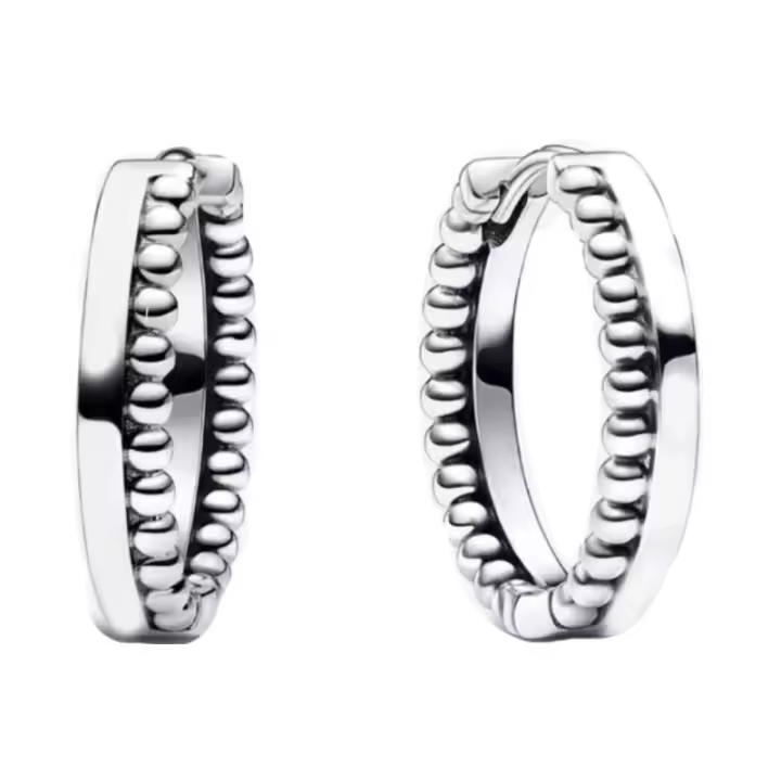 Pendientes de Anillo, Plata, Logotipo de Pandora y Coleccionables - 1