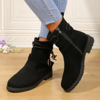 Botas redondas Martin Botas de mujer con hebilla de cinturón con cremallera lateral - details 9
