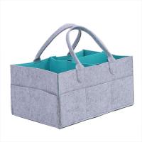 Cesta de almacenamiento de fieltro para pañales de bebé, organizador portátil de gran capacidad, bolso multifunción para mamá - details 4